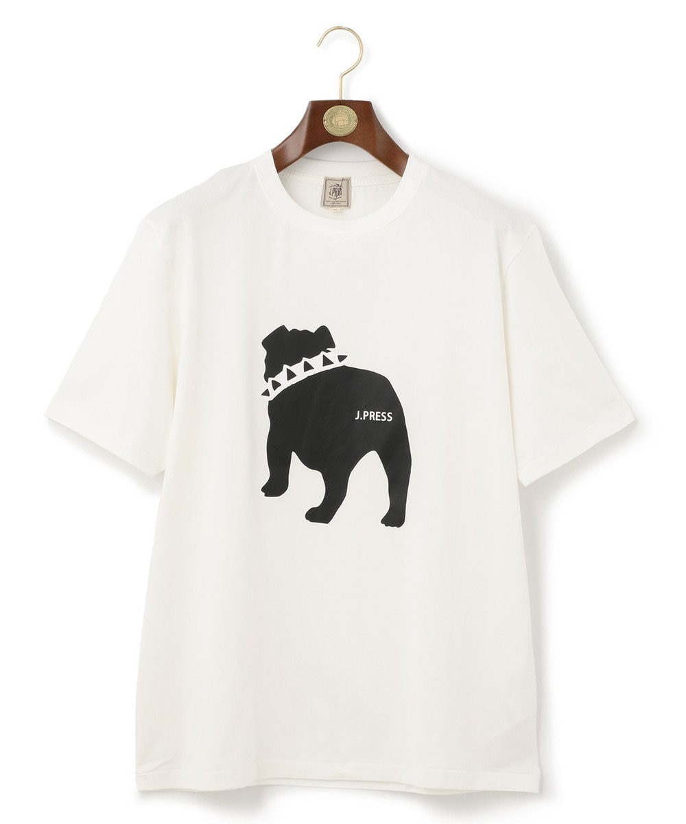 J.PRESS MEN 【KING SIZE】バックブルドック Tシャツ ホワイト系