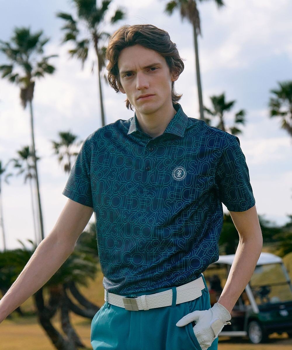 23区GOLF 【MEN】ロゴグラフィック ポロシャツ 
