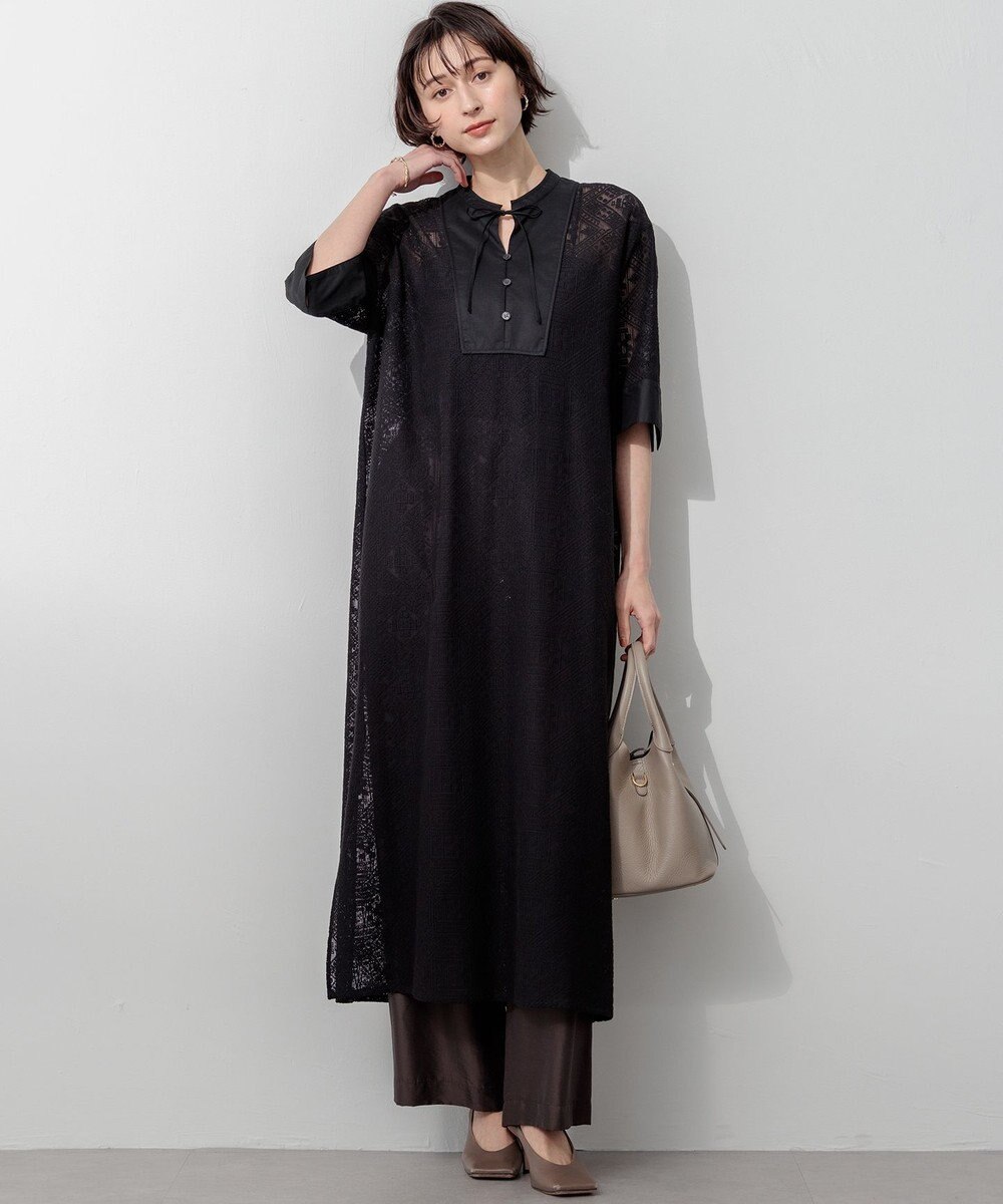 23区 【SLOW/一部店舗限定】モチーフレース ワンピース 