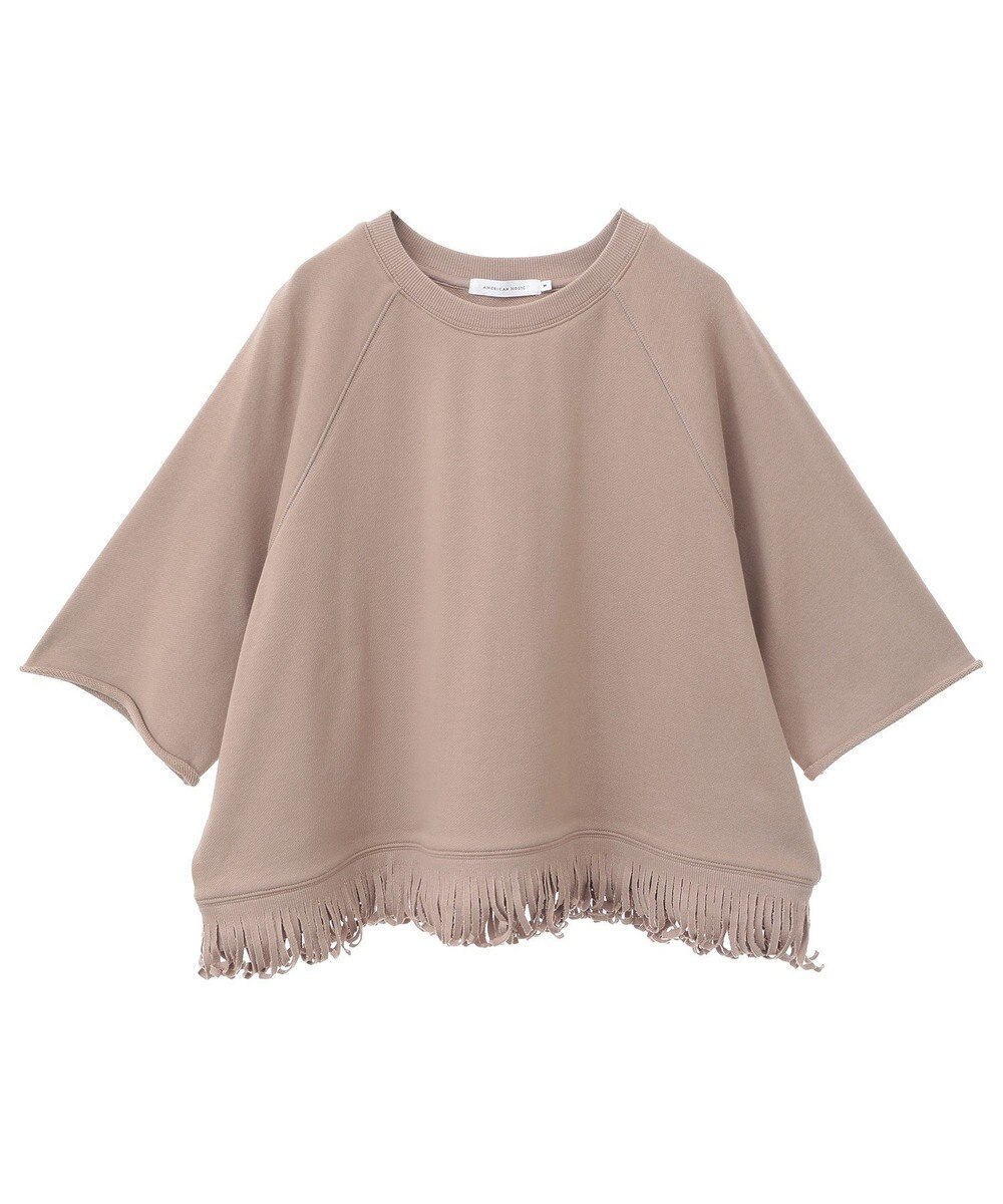 AMERICAN HOLIC フリンジ5分袖ラグランスウェット 