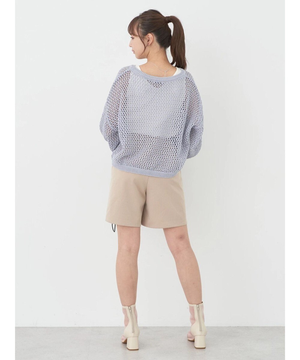 earth music&ecology スパンコールショートゆるニット 