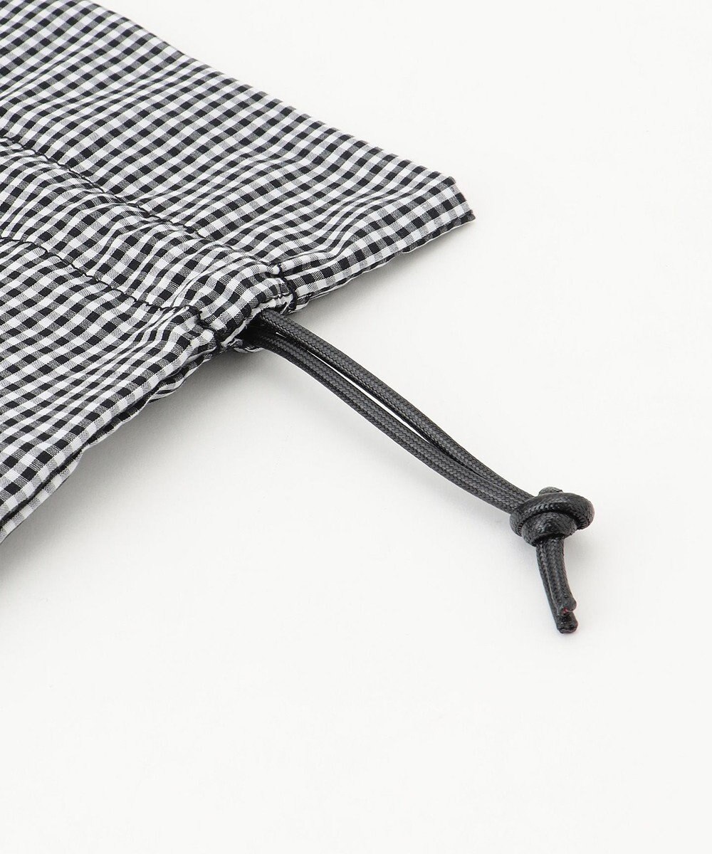 ANY ギンガムチェック巾着付メッシュトートバッグ 