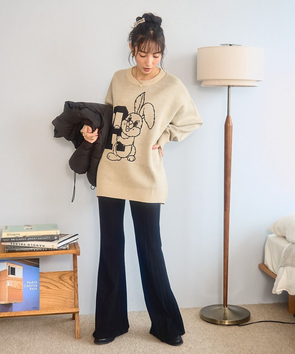 WEGO 【新色追加/ユニセックス着用ITEM/SMLサイズ展開】ジャガードグラフィックプルオーバー（LS） 