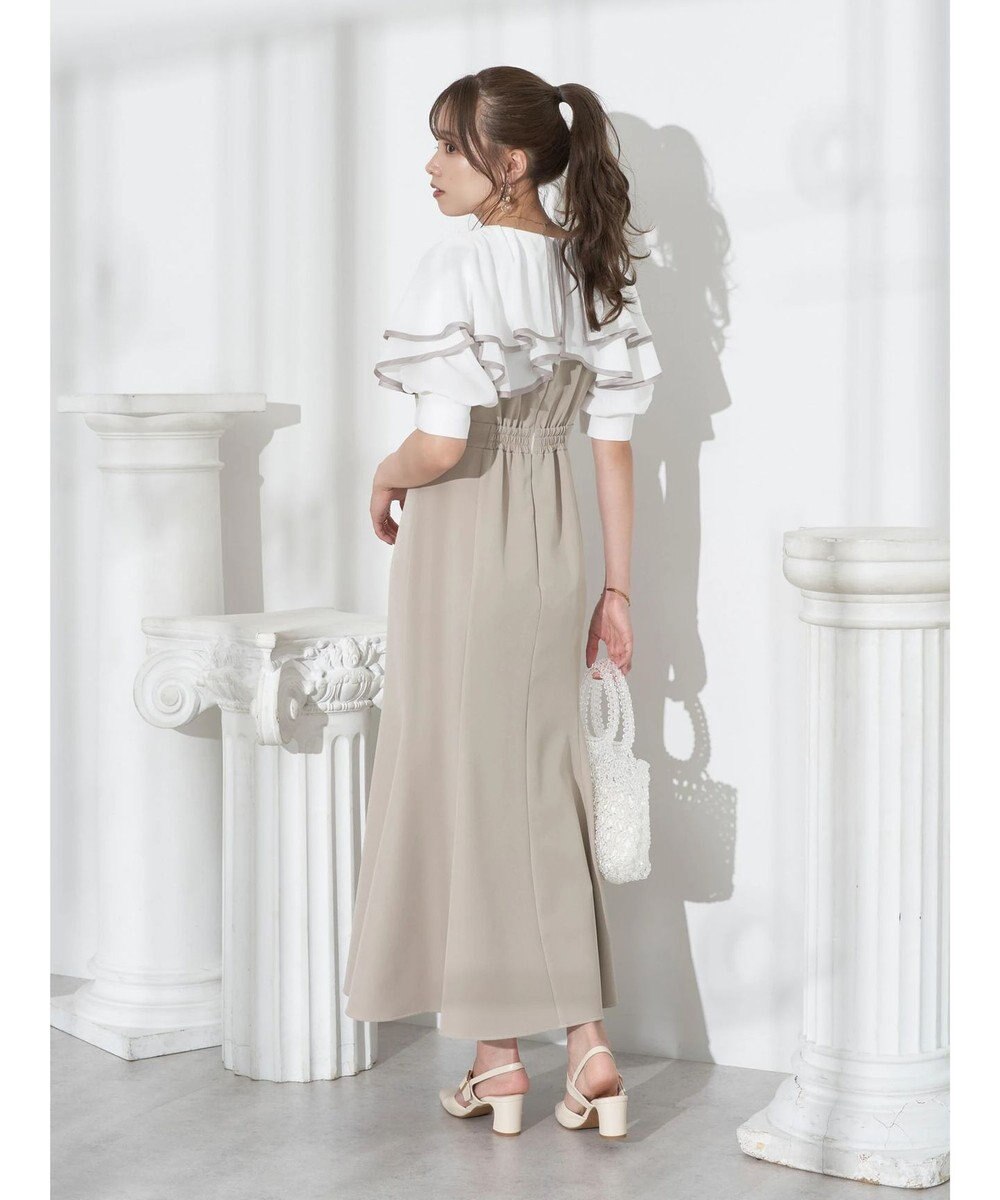 earth music&ecology パイピング衿付きドッキングワンピース 