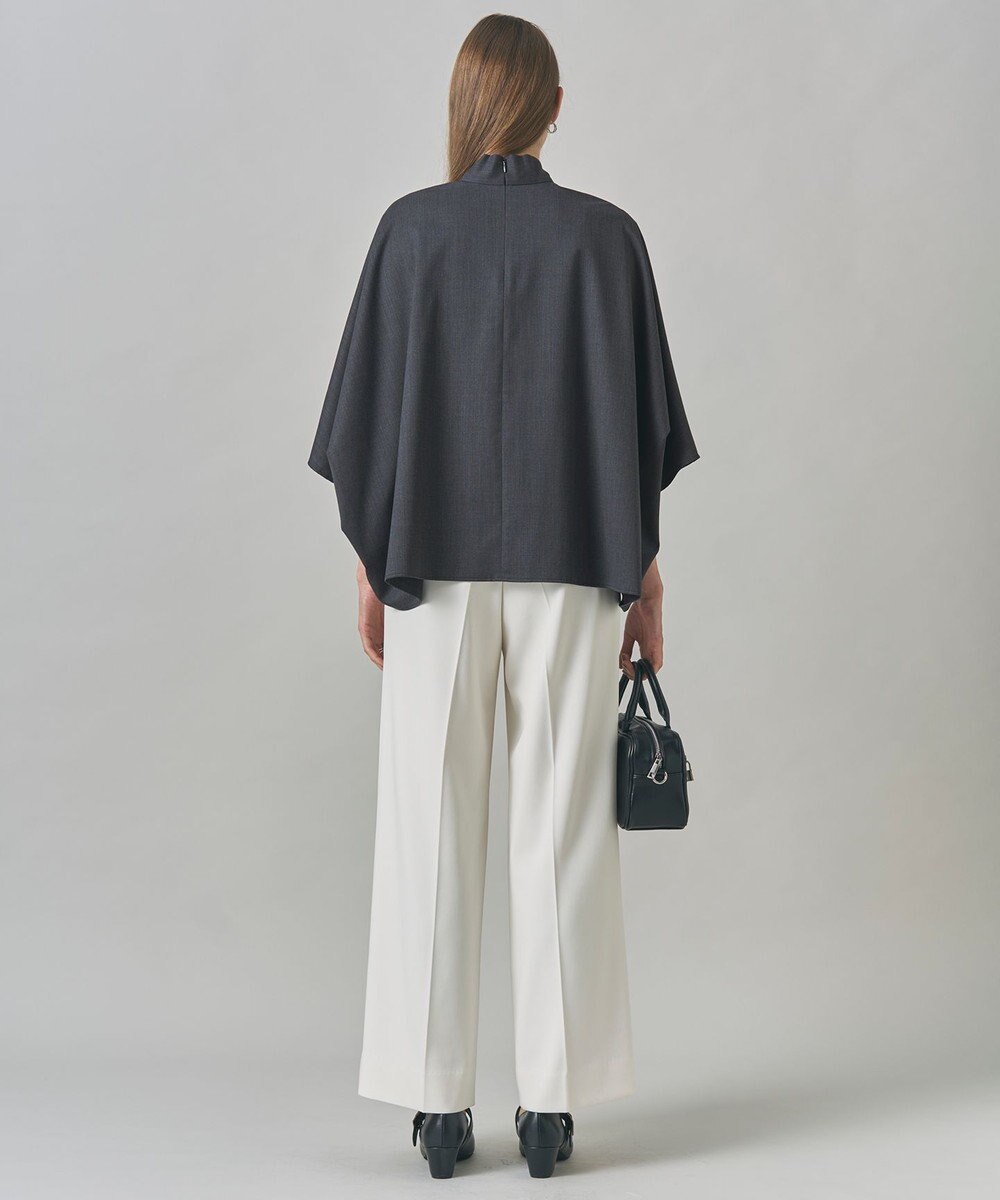 ICB L 【洗える】T/Wブロード ボウタイブラウス 