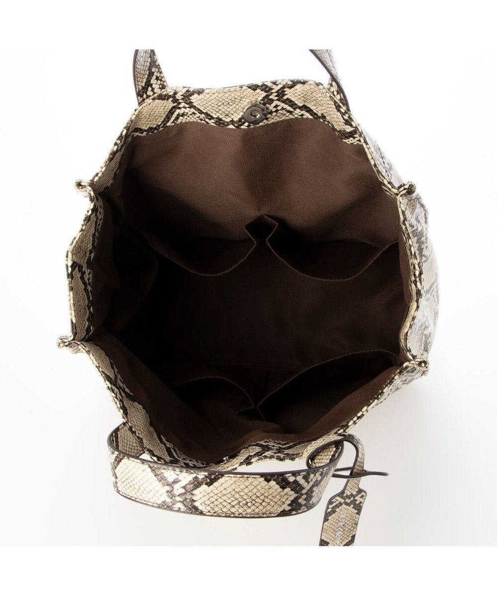 UNBILLION カシュカシュ cachecache / パイソン柄手提げトート 