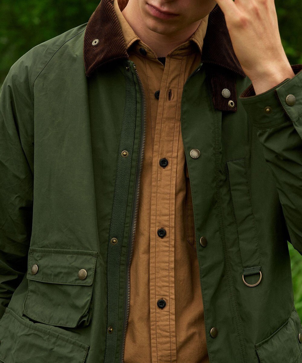 JOSEPH ABBOUD MOUNTAIN 【軽量/ワックスコーティング・テ―ム・ヤルビー氏コラボ】ワックスクロス プリント ブルゾン 