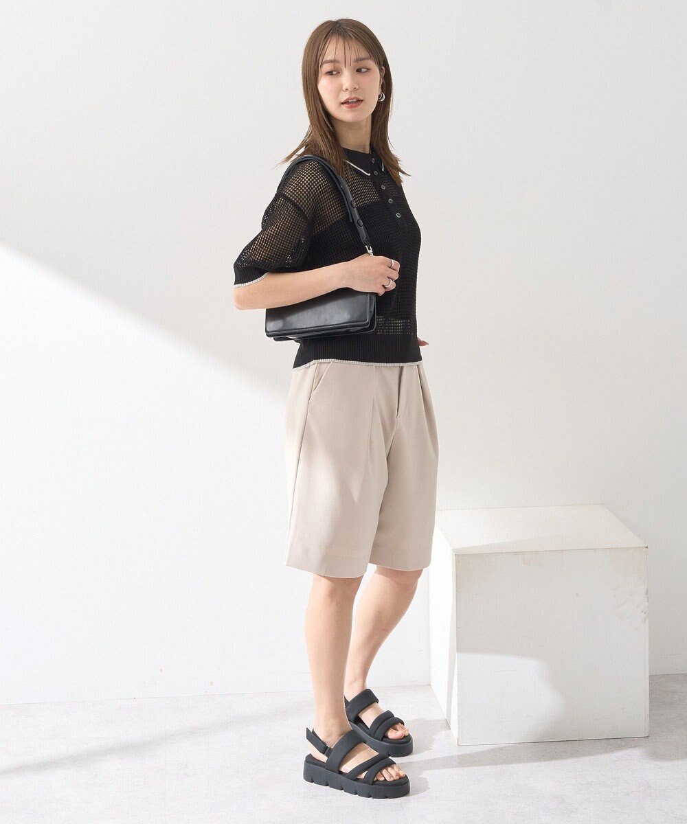 earth music&ecology メッシュポロニットプルオーバー 