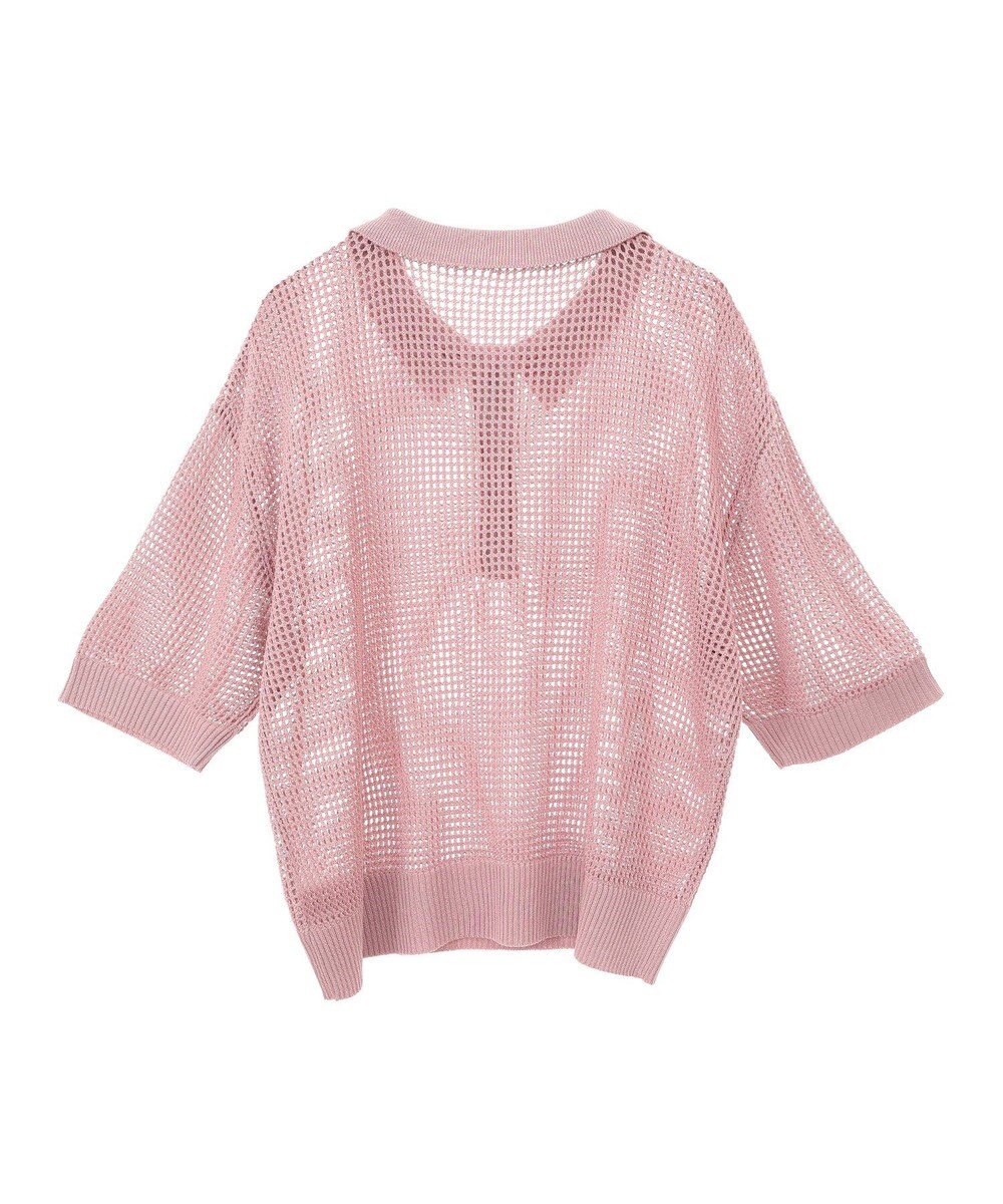 earth music&ecology メッシュポロニットプルオーバー 