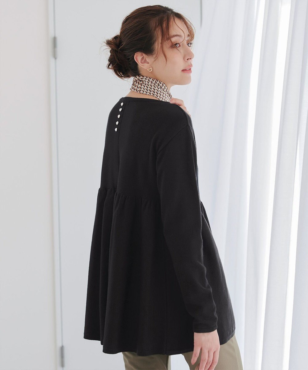 Tiaclasse 【洗える】ギャザーフレアニットチュニック 