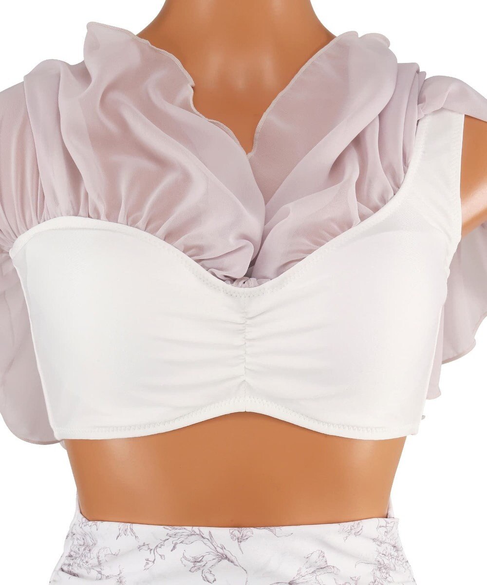 San-ai Resort（三愛水着楽園） 【2025年新作】軽い着け心地でしっかり盛れる【楽盛り水着】　ワンショルフリルワイヤービキニ　9M【San-ai Resort（サンアイリゾート）】 