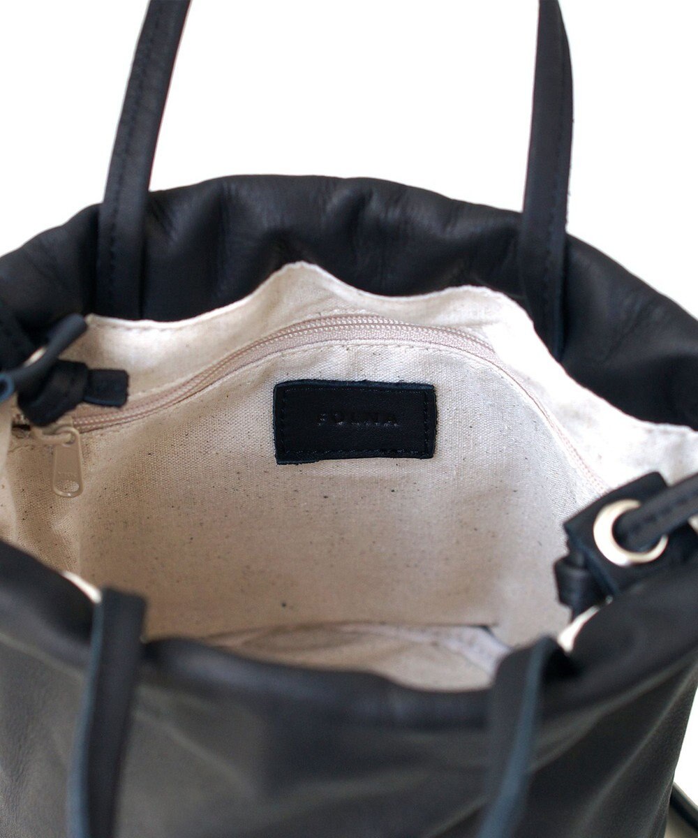 FOLNA RD ソフトレザー2WAY巾着ショルダーバッグ 