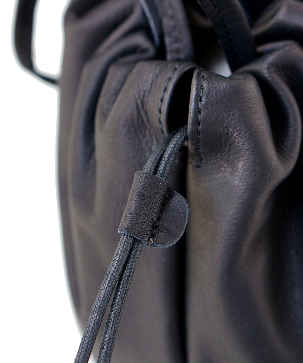 FOLNA RD ソフトレザー2WAY巾着ショルダーバッグ 