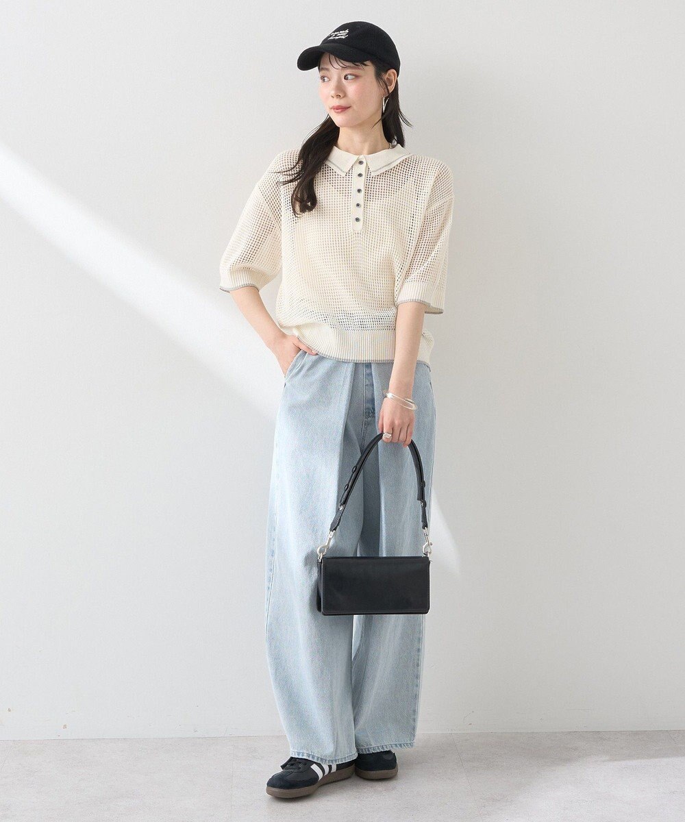 earth music&ecology メッシュポロニットプルオーバー 