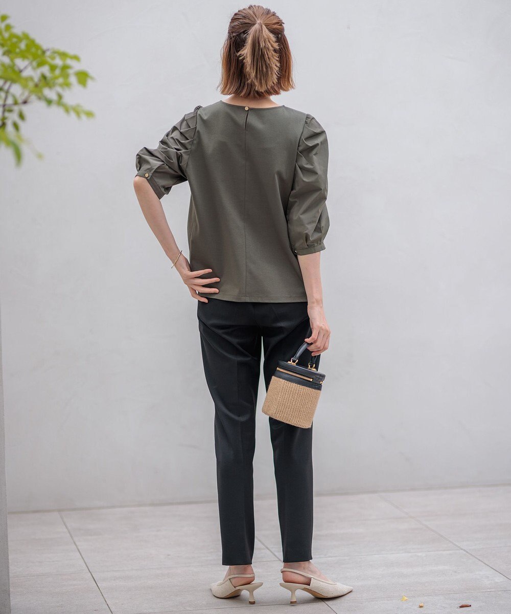 23区 S 【一部店舗限定】コットンポンチコンビジャージー コクーンスリーブ カットソー 