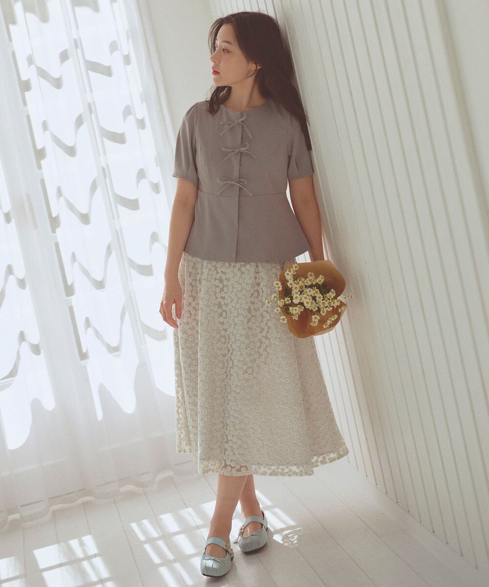 Feroux リボンブラウス ジャケット 