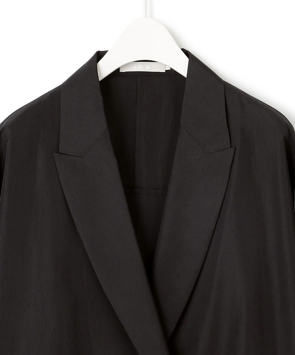 ICB 【接触冷感・UVケア・速乾・洗える】シルクエステルタフタ ブラウスジャケット 