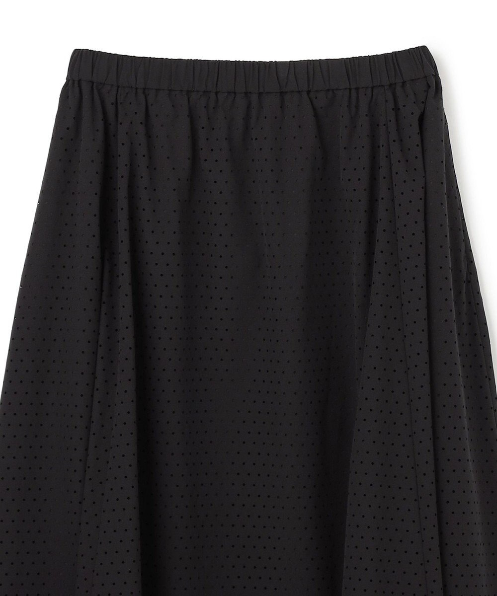 UNFILO L 【セットアップ着用可/ウエストゴム】FINE MOVE パンチング ドット スカート 