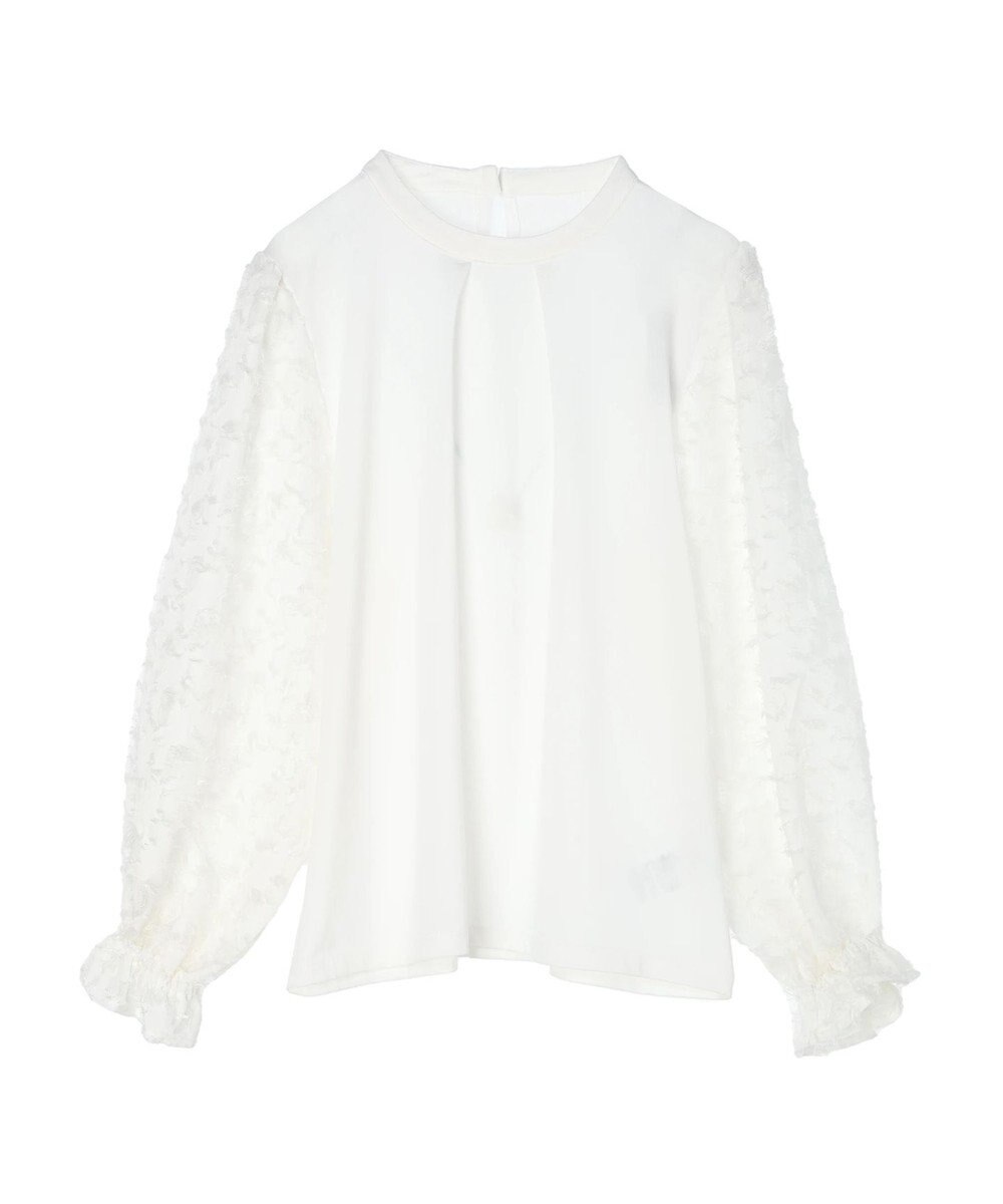 Green Parks 袖ジャガードドッキングプルオーバー 