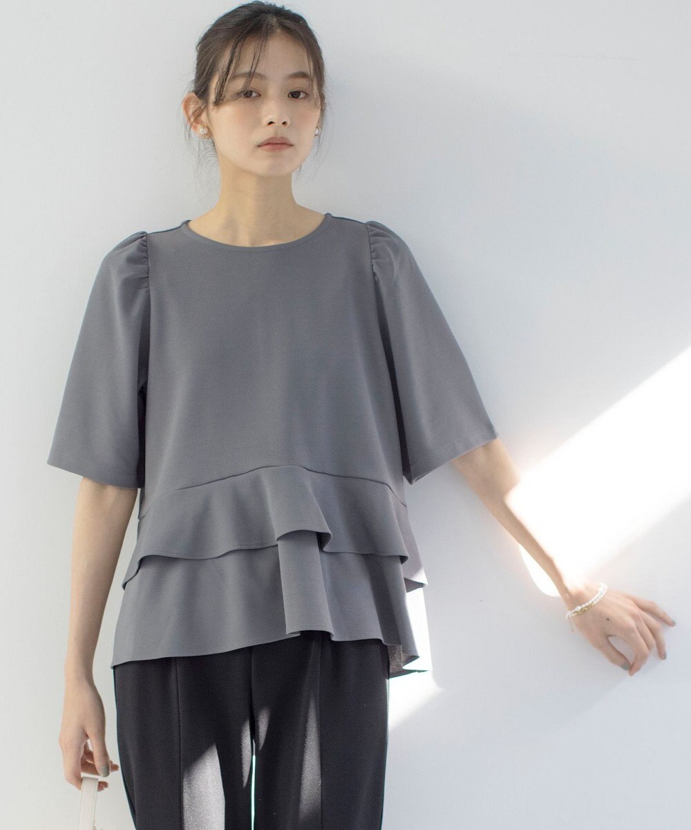 組曲 S ご好評につき追加生産【WEB限定】ジョーゼットジャージーティアード ブラウス 