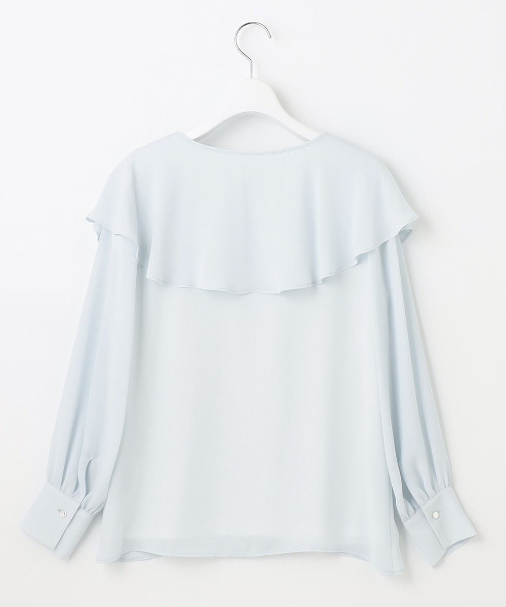 自由区 【XSサイズ～/洗える】ロイヤルシフォン ラッフルブラウス 