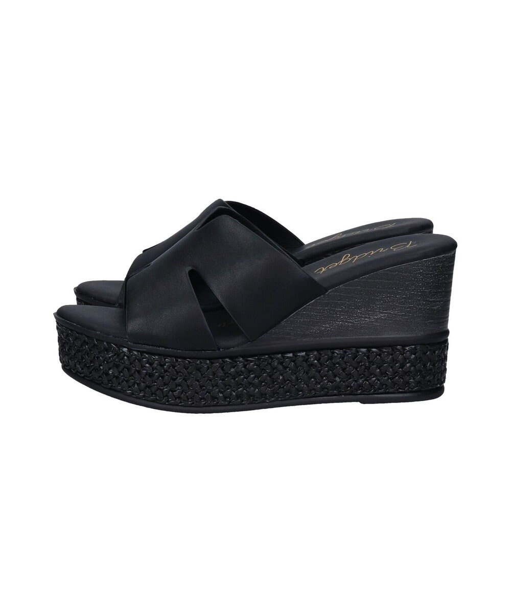 Bridget Birkin 【Bridget Birkin】サイドカットウェッジミュールサンダル 