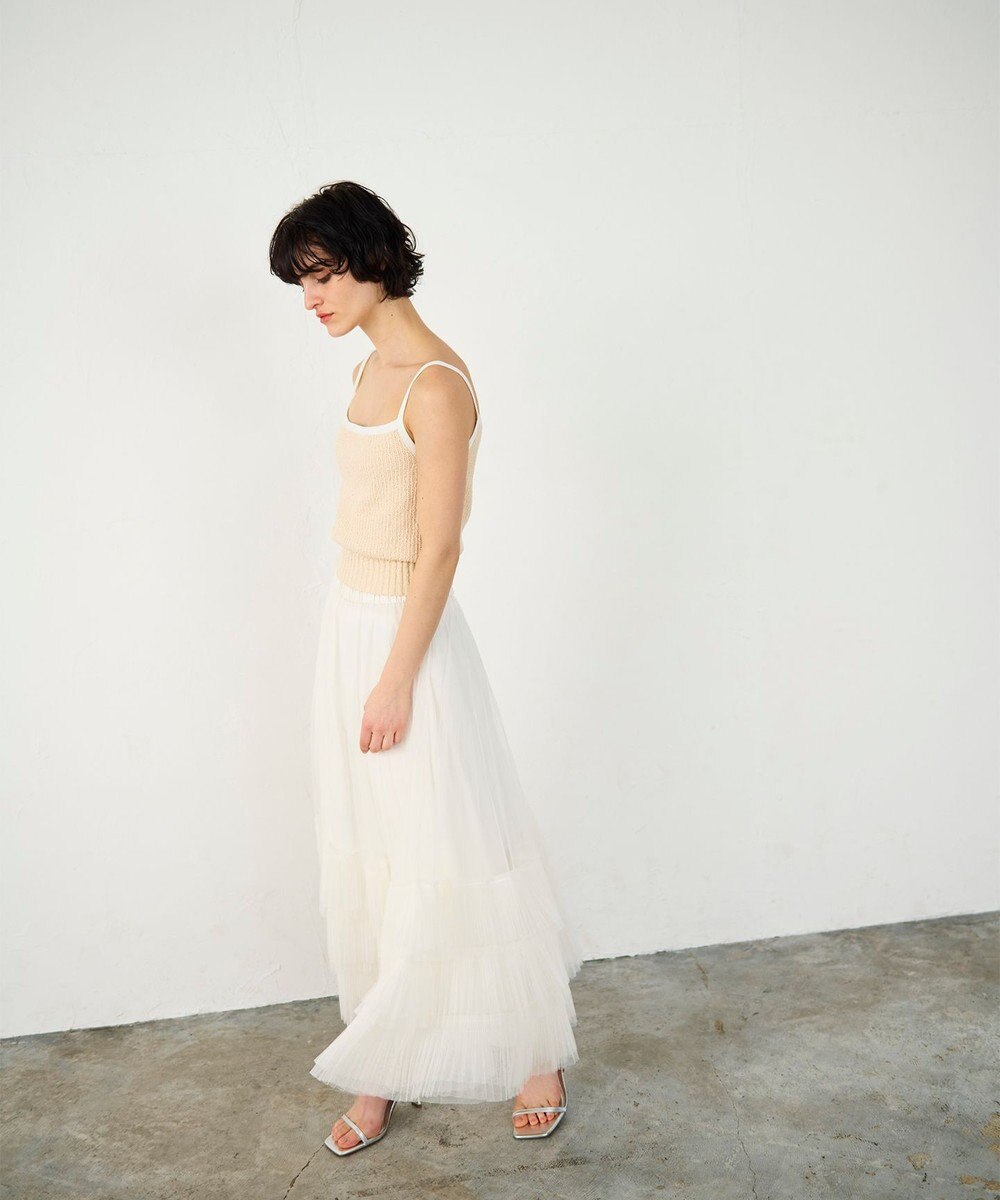 GRACE CONTINENTAL バイカラーニットノースリーブ 