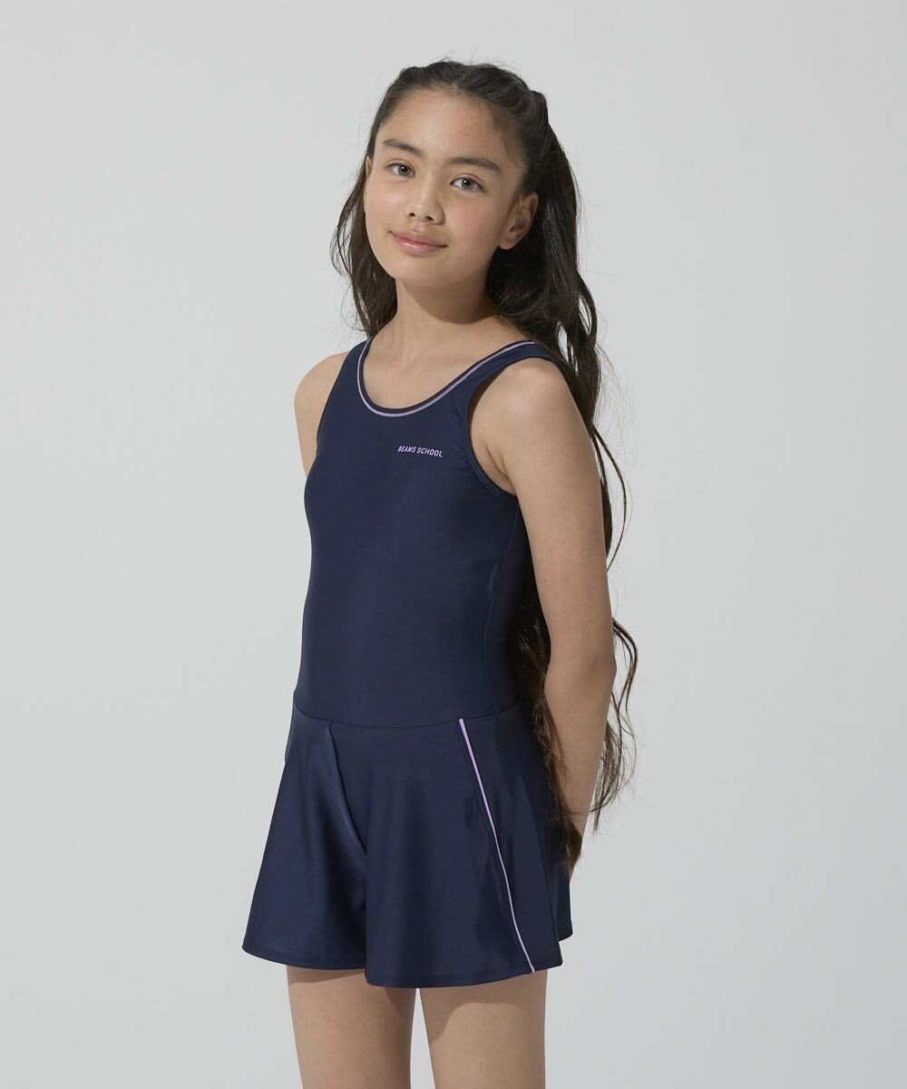 BEAMS SCHOOL スクール水着 上下セパレートタンキニ 捲れ防止付き 