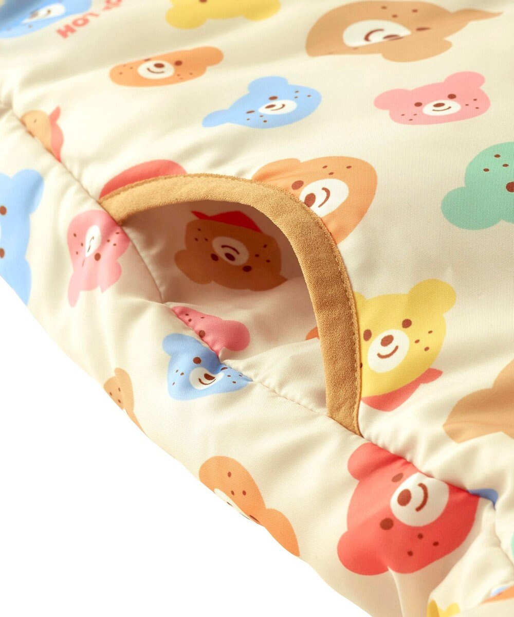 MIKI HOUSE HOT BISCUITS 【70-100cm】 カラフルビーンズ 総柄中綿ジャンプスーツ 