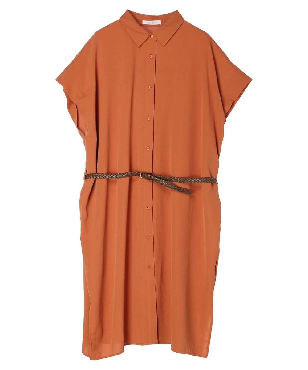 Green Parks ＳＥＴ２点　合皮ベルト＋ミディシャツワンピース 