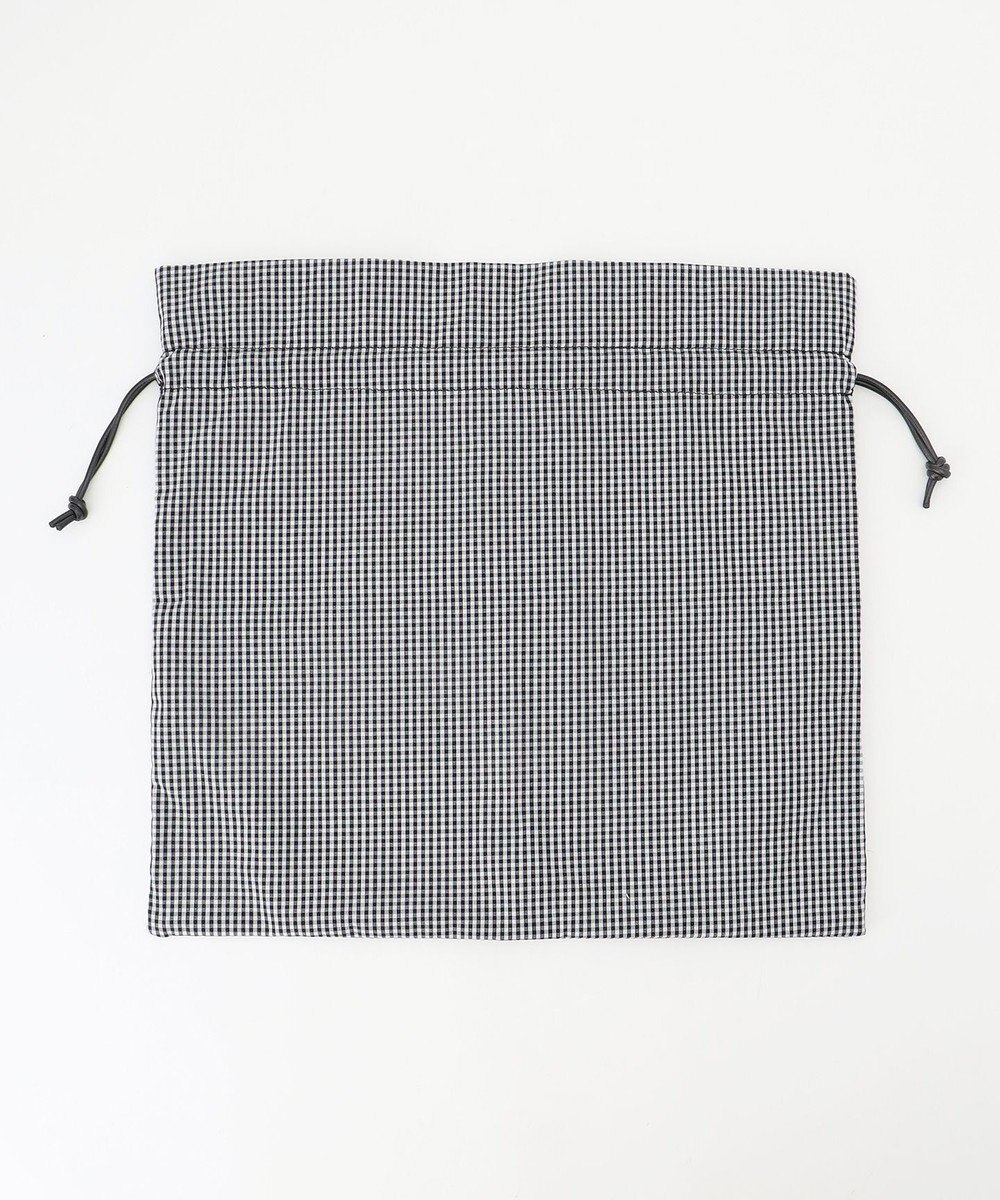 ANY ギンガムチェック巾着付メッシュトートバッグ 