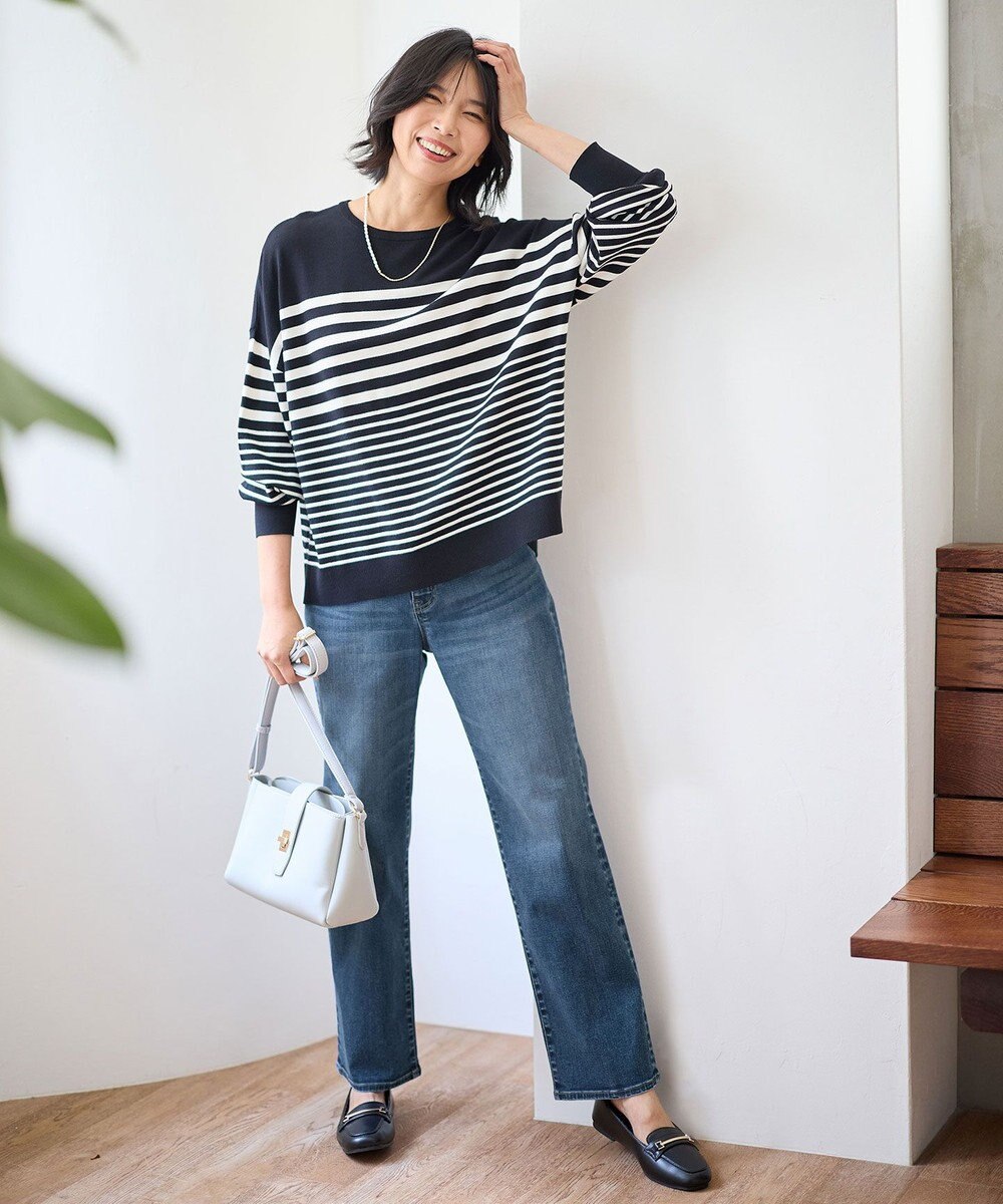 ANY 【洗濯機可】ボーダーニット 