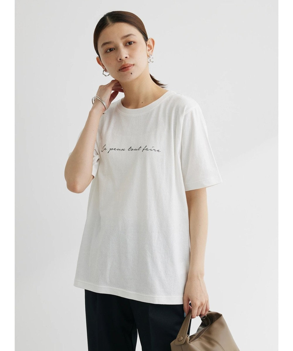 Green Parks 筆記体レギュラーＴシャツ Off White