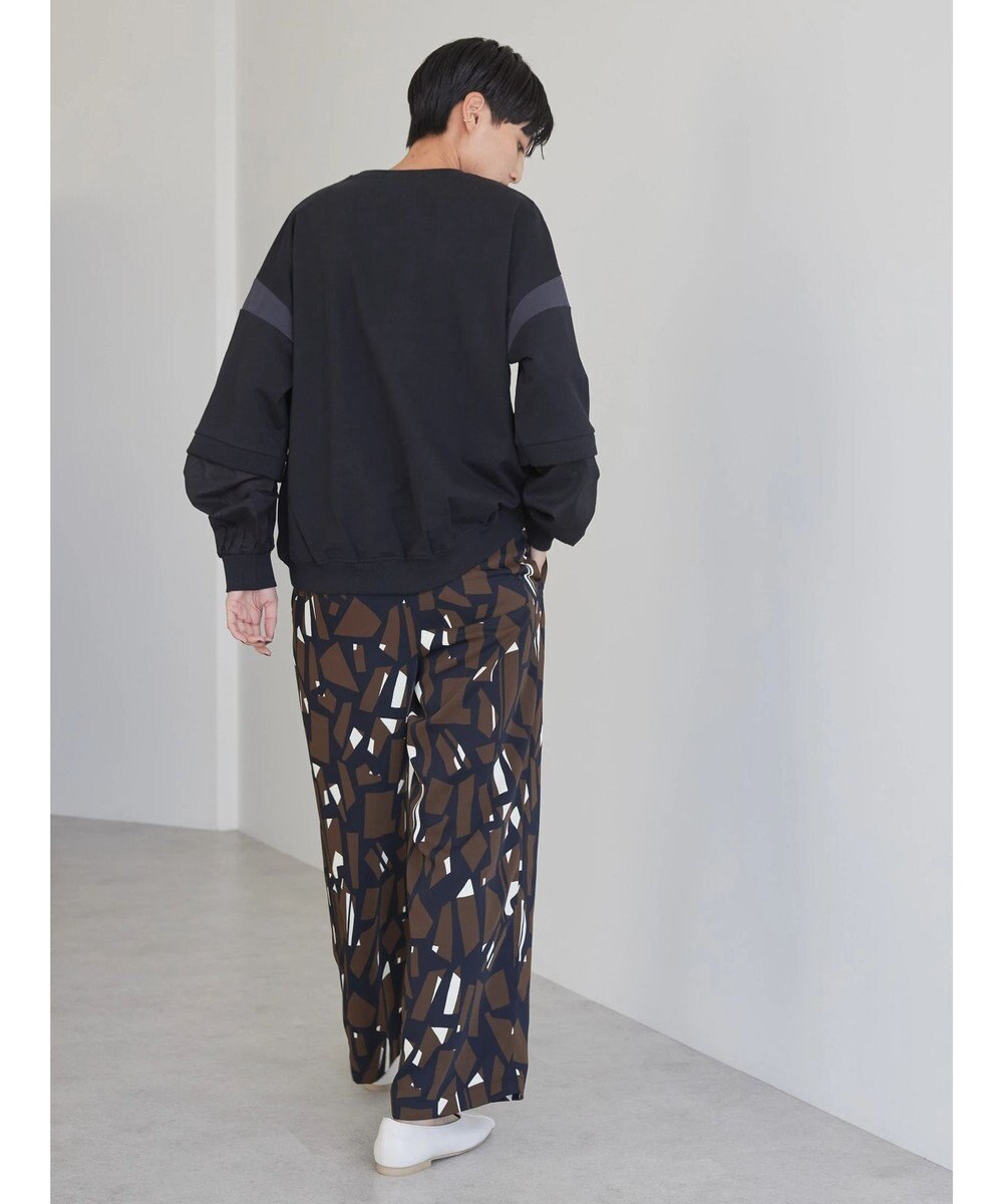 AMERICAN HOLIC 袖異素材ミニ裏毛プルオーバー 