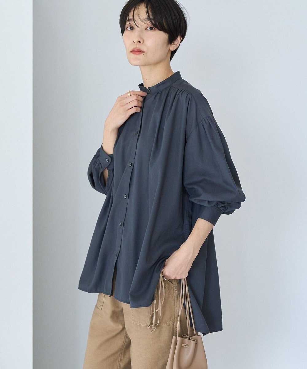 AMERICAN HOLIC ＳＥＴ　イージーケアギャザーシャツ＋ニットベスト 