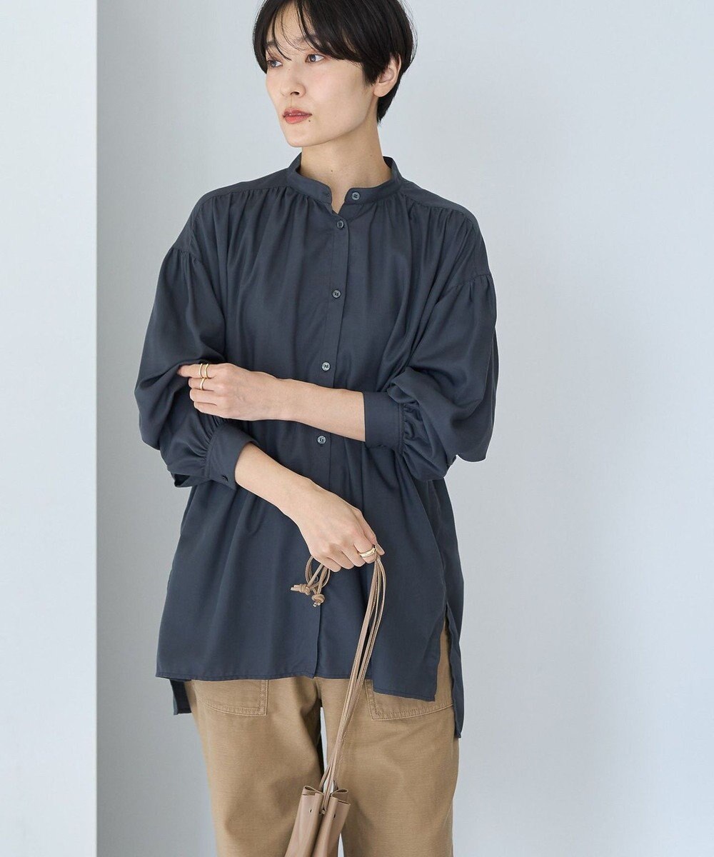 AMERICAN HOLIC ＳＥＴ　イージーケアギャザーシャツ＋ニットベスト 