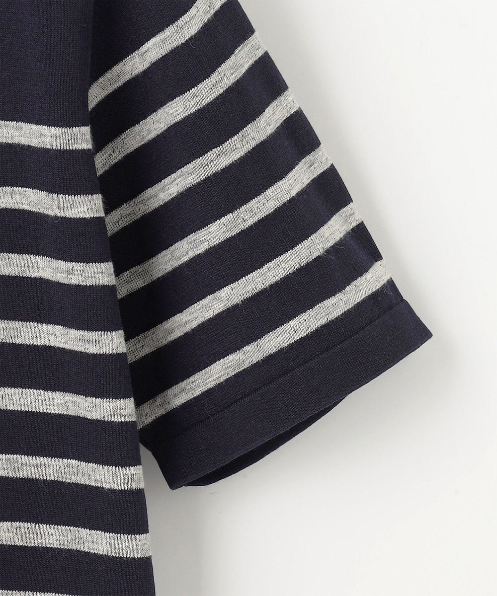 JOSEPH ABBOUD 【清涼感/ストレッチ/洗える】クールスキン ボーダーT ニット 