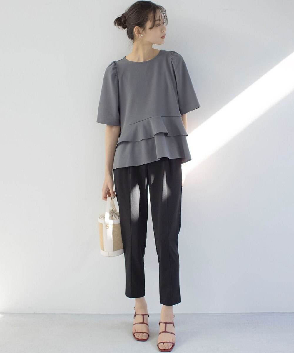 組曲 S ご好評につき追加生産【WEB限定】ジョーゼットジャージーティアード ブラウス 