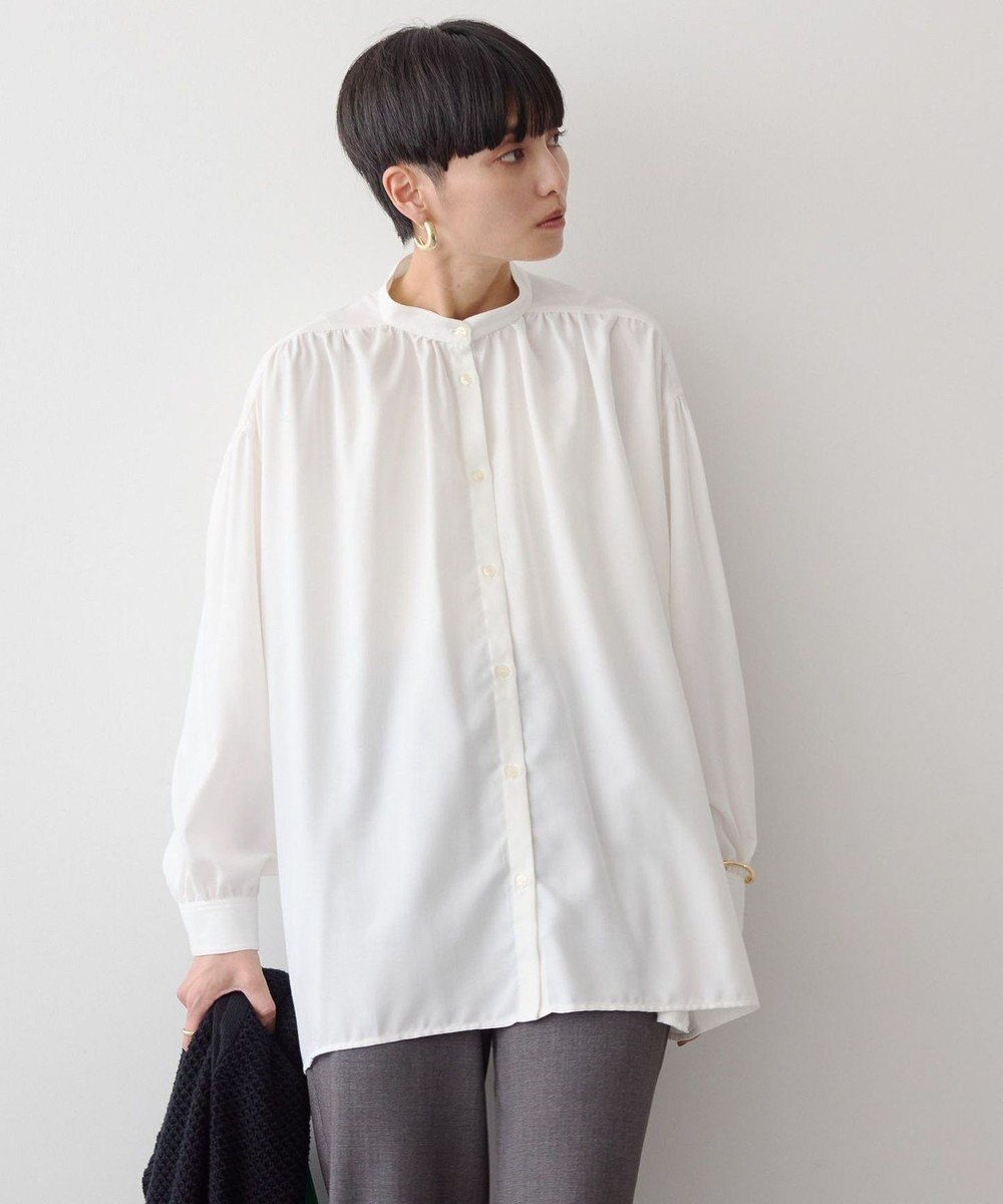 AMERICAN HOLIC ＳＥＴ　イージーケアギャザーシャツ＋ニットベスト 