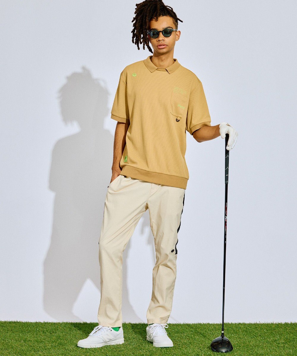 PW CIRCULUS 【撥水加工/ ストレッチ】【MEN】ベンチレーション テーパードパンツ ゴルフ 