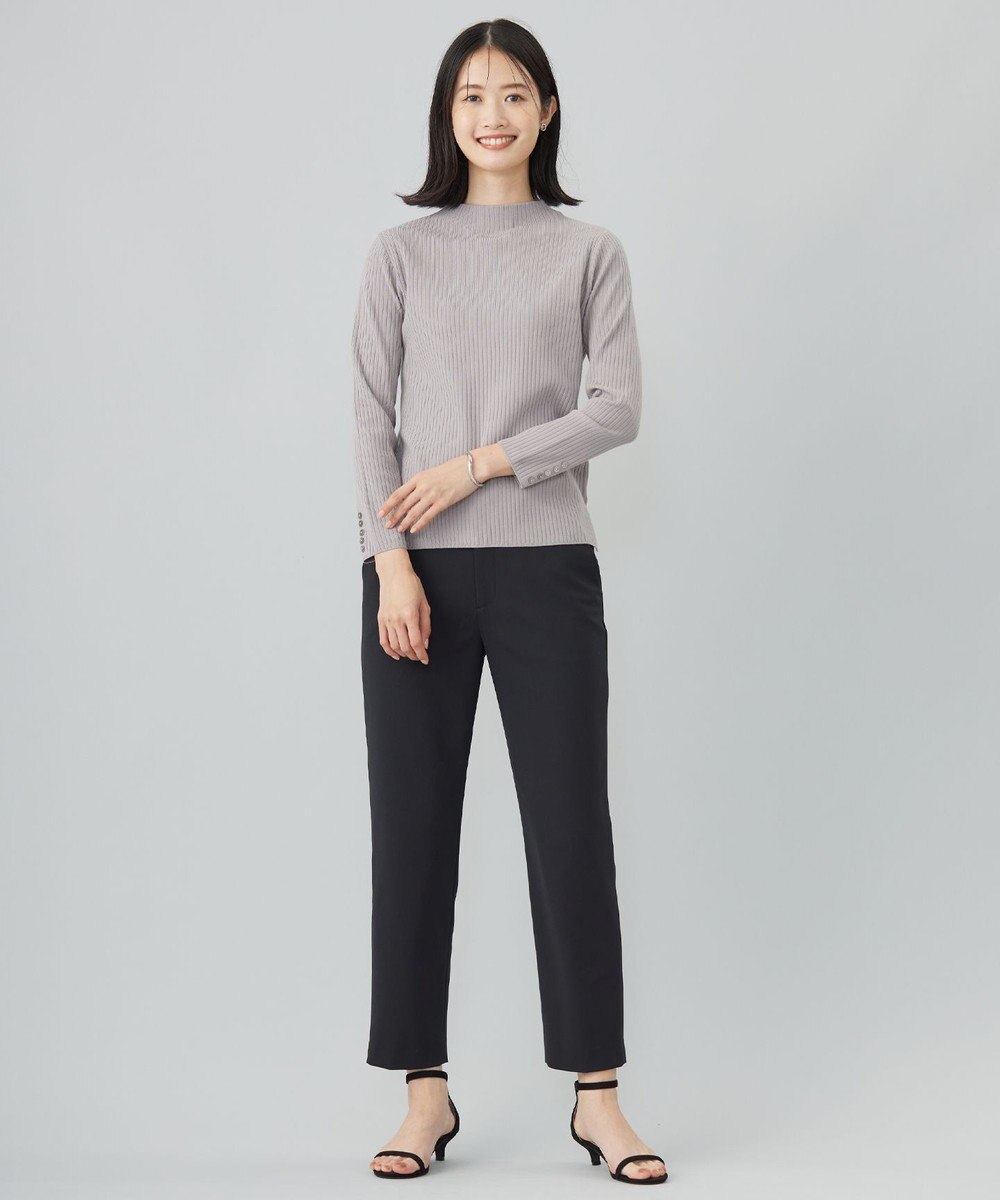 J.PRESS LADIES L 針抜きフライス リブ ボトルネック カットソー 