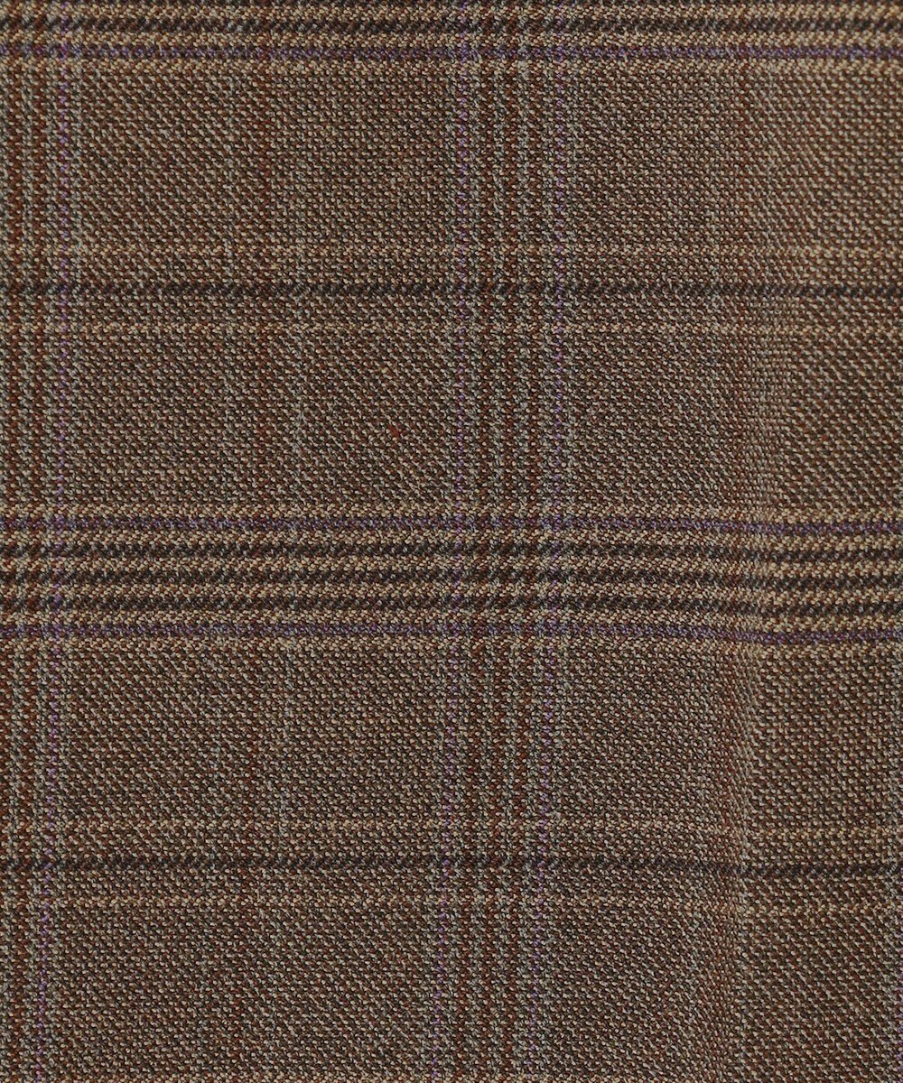 J.PRESS LADIES L 【洗える】T/Rアルガンシルクチェック テーパード パンツ 