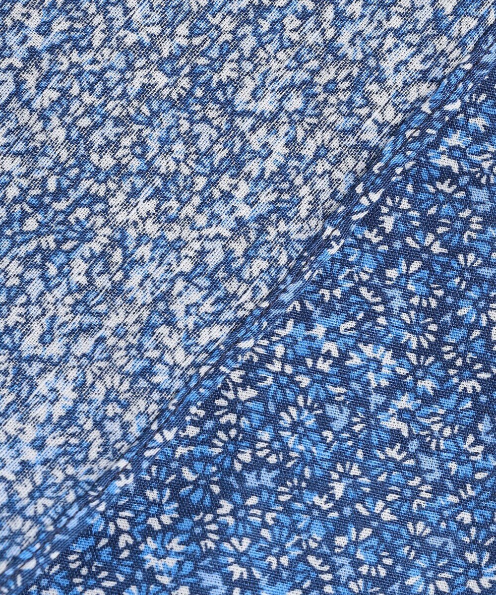 JOSEPH ABBOUD 【キングサイズ・清涼・リネンブレンド】コットンリネン ボイルフラワープリント 半袖シャツ 