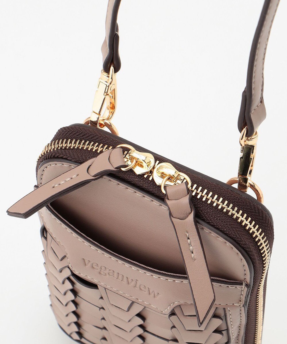LA BAGAGERIE 【veganview】v piece mesh smartphone shoulder bag 
