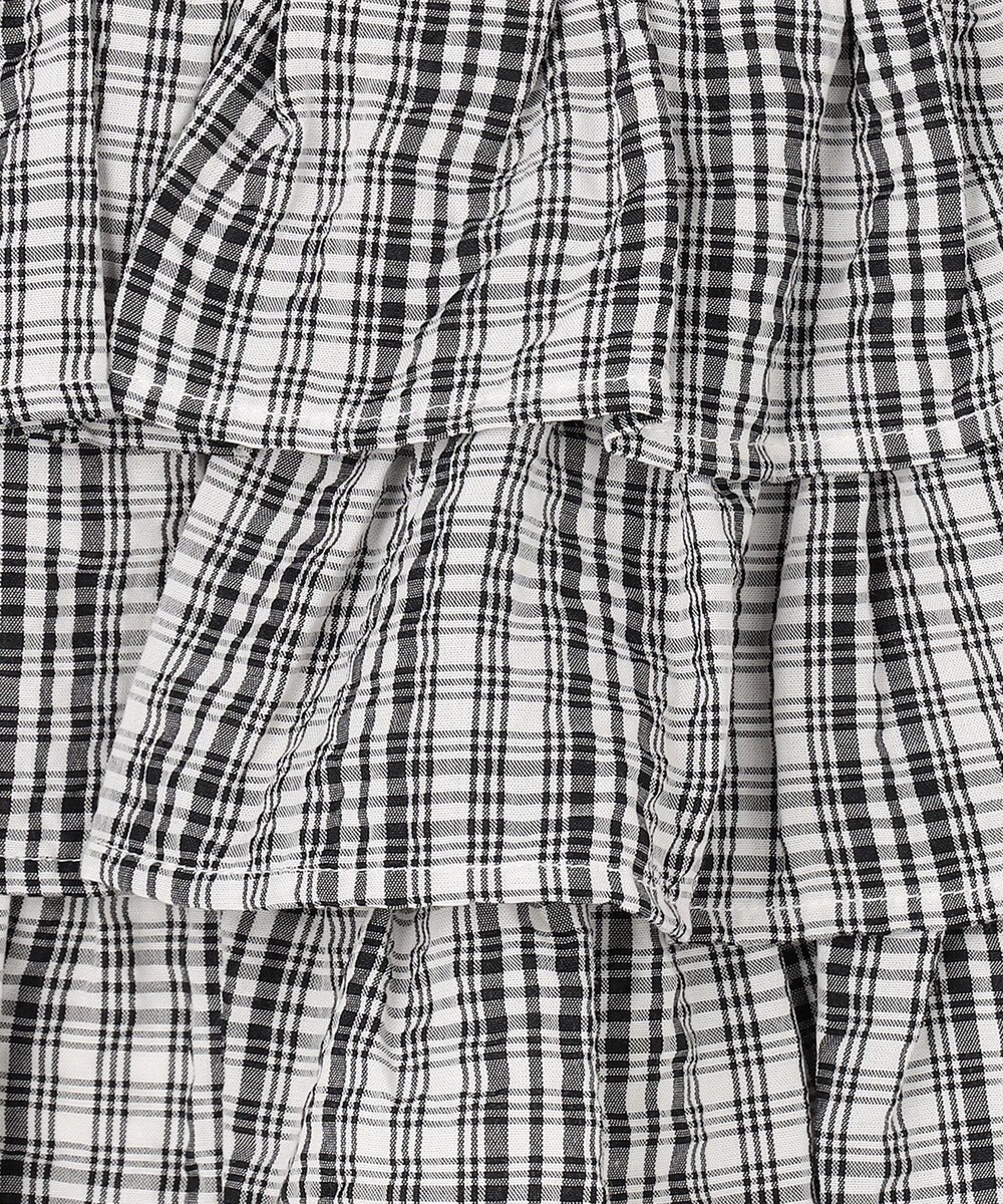 ANY KIDS 【洗濯機可能】ティアード チェックスカパン 