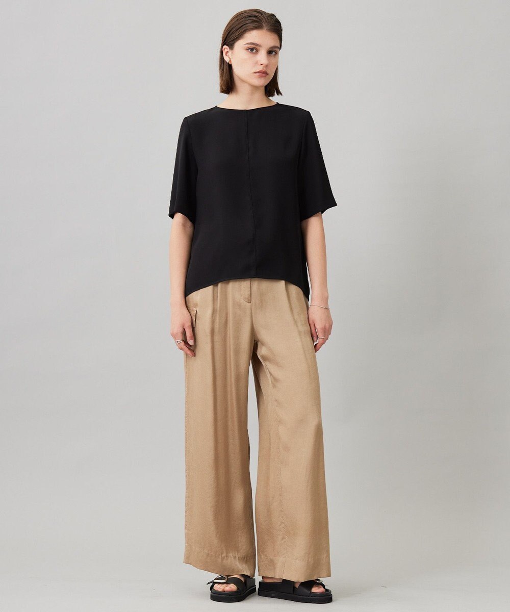 ICB 【UVカット・防シワ・洗える】ライトダブルクロス Tブラウス 