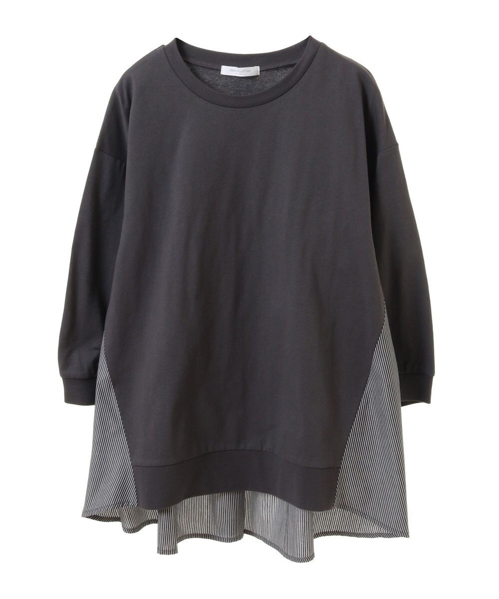 Green Parks 布帛切り替えフレアカットプルオーバー 