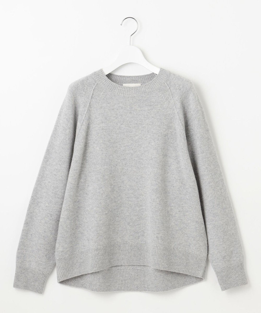 自由区 S 【カタログ掲載】ウールカシミヤブレンドスパンコールラグランスリーブ ニット 
