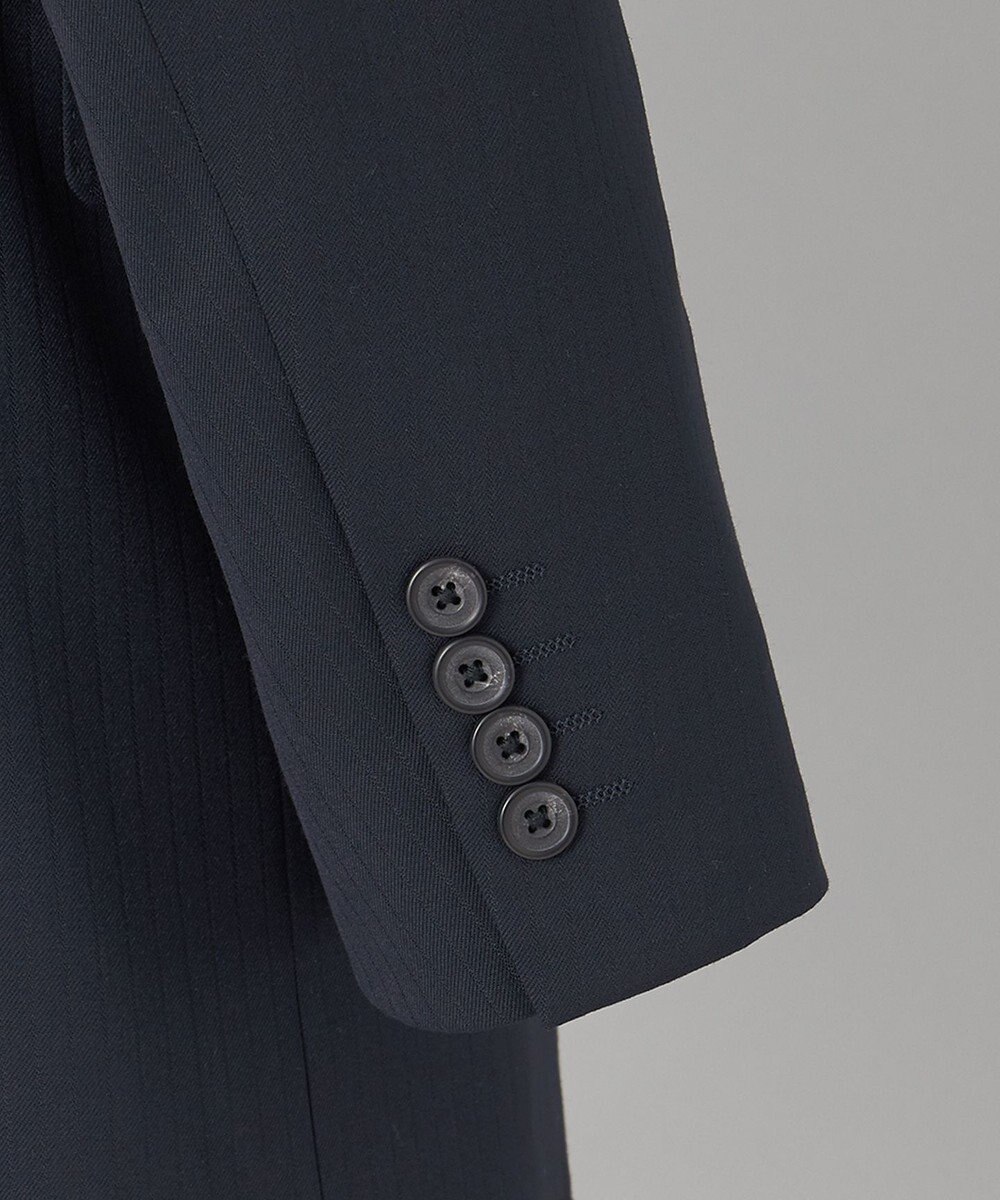 GOTAIRIKU オールシーズン対応【御幸毛織】WOOL×SOLOTEX ストレッチスーツ（ネイビーストライプ） 