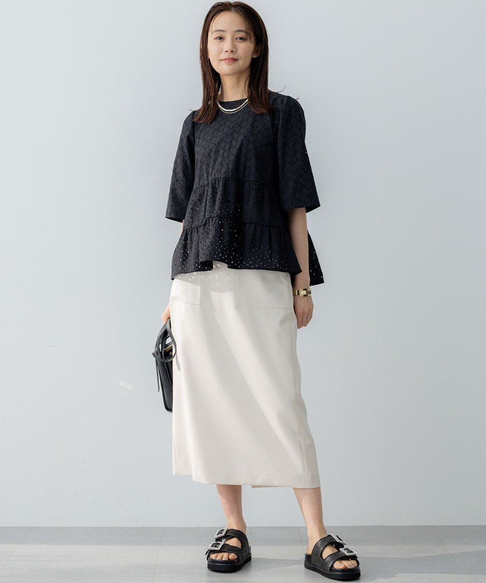 組曲 【WEB限定】オシャクロスタイト スカート 